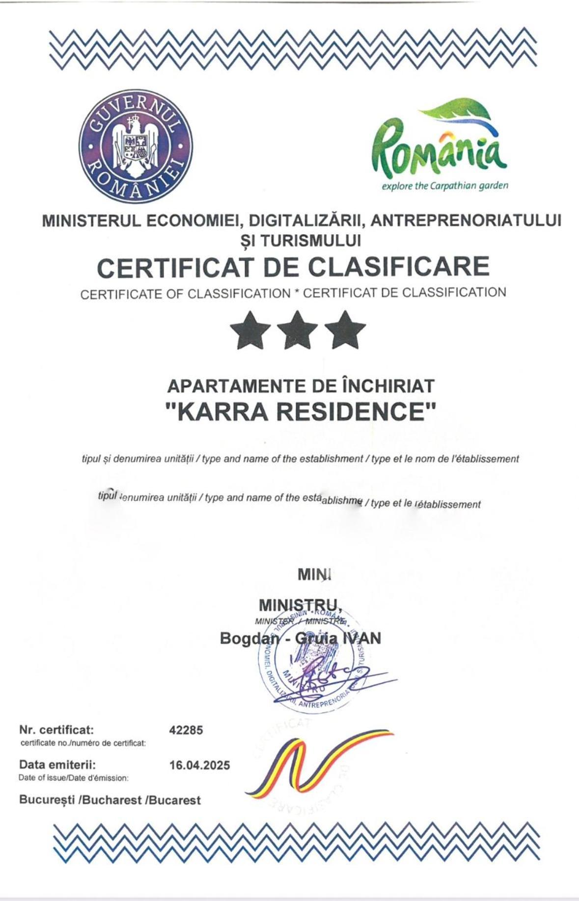 Karra - Autorizat Ministerul Turismului * Timişoara